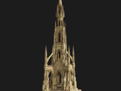 The Scott Monument Scotland 3D model
