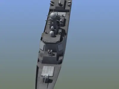 Type052D Destroyer LOD Low-poly 3D model