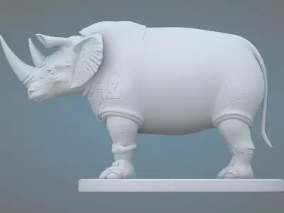 Sci-Fi Armored Rhino PM-21 3D print model