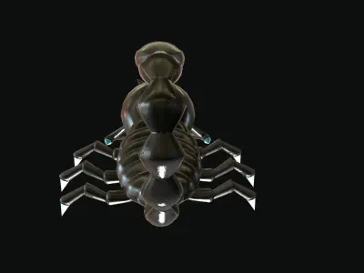 Iron Scorpion Monster 3D Model Low-poly 3D model