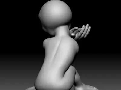 Alien Statue - 050 3D print model