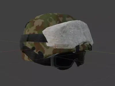 JSDF Type 88 helmet Low-poly 3D model