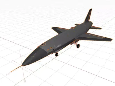 Anduril YFQ-44A FURY - The NEXT GENERATION FIGHTER Drone Low-poly 3D model