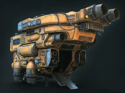 Old Junk Spaceship 3D model