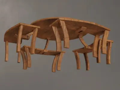 Garden Table 3D model get