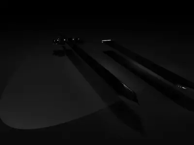 Black Fantasy Sword Low-poly 3D model