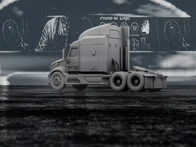 Peterbilt 579  3D Printable Truck Model 3D print model