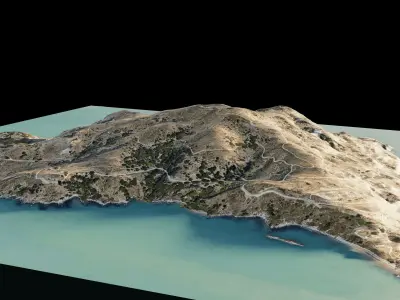 Angel Island terrain 3d model 3D model