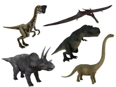 dinosaur sauropod Low-poly 3D model