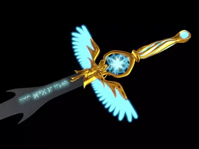Angel  Sword Version 2 Low-poly 3D model