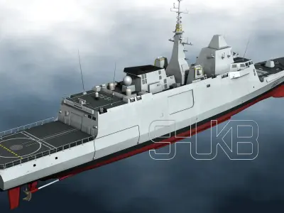 FREMM frigate 2014 3D model