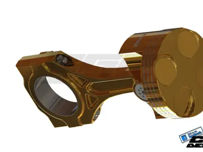 PINKI engine pistondesigned by Cosic Free 3D model