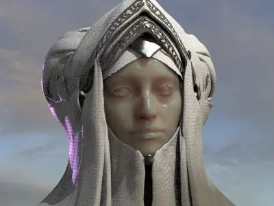 Ancient Alien Headdress 3D model