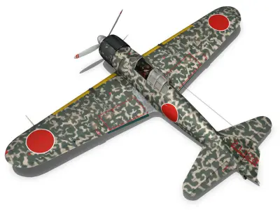 Mitsubishi A6M2 Zero - Hiyo Fighter Group 3D model
