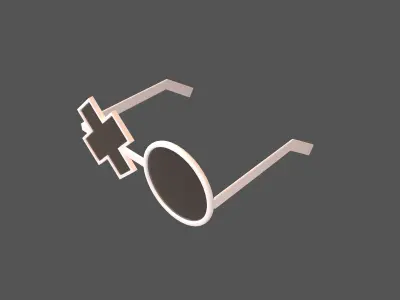 Cross And Circle Glasses v1 001 Low-poly 3D model