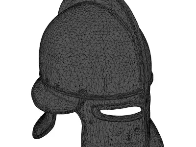 Rusty Steel Medieval Helmet 3D model