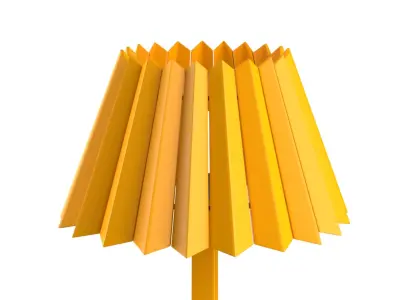 Lamp Standing Yellow 3D model
