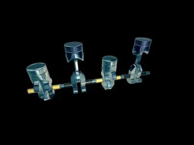 piston Low-poly 3D model