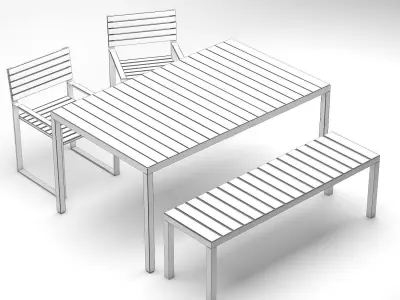Garden Table Set 3D Model - Casa - Sole  Free 3D model