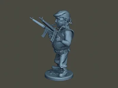 Donald Trump RamboMan 3D print model