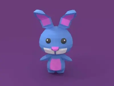 Chibi Rabbit 3D Model Low-poly 3D model