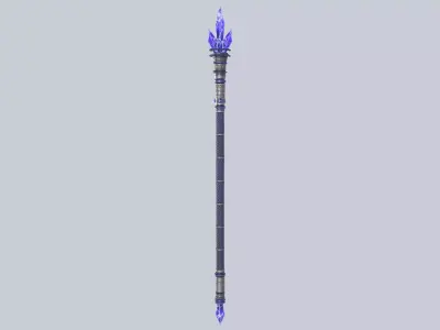 Constellation  scepter Low-poly 3D model