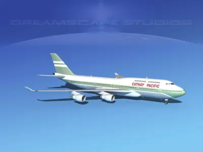 Boeing 747-400 Cathay Pacific 3D model