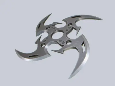 Shuriken Low-poly 3D model