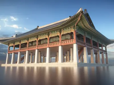 Korea Gyeongbokgung Gyeonhoeru -Joseon Palace 3D model