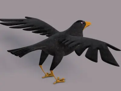 Bird V02 Low-poly 3D model