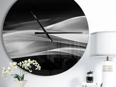 Oversized Glittering Wall Clock Free 3D model