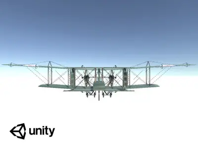 Airplane Handley  Low-poly 3D model