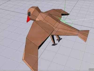 Origami Bird 3D model