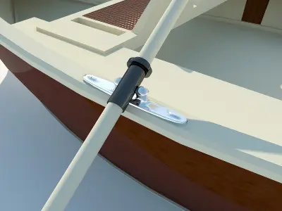 Wooden Boat MAX 2011 3D model