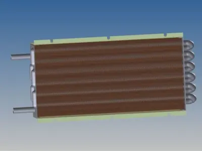Radiator heat exchanger Free 3D model