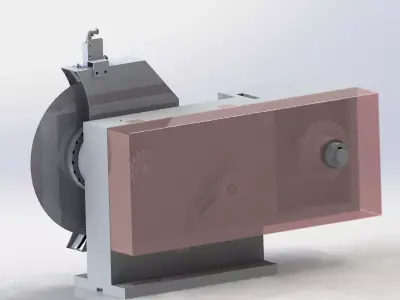 Rotary cutting mechanism 3D model