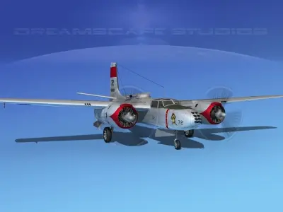 Douglas A-26B Invader V01 USAAF 3D model
