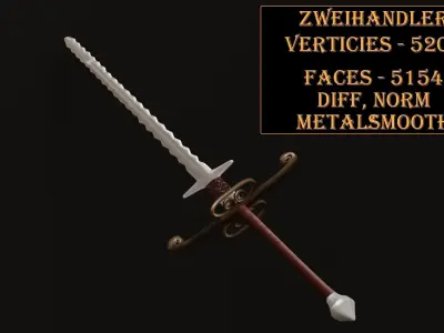 Medieval Weapons Pack Low-poly 3D model