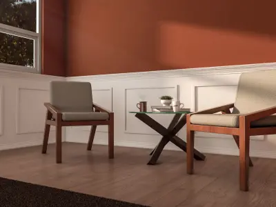 Silla moderna modelo Exa Free 3D model