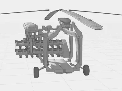 Helicopter Chain Launcher Module  3D model