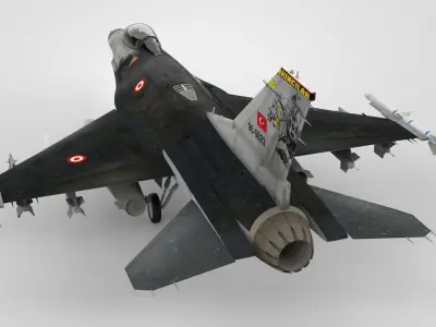 F-16 Fighting Falcon Low-poly 3D model