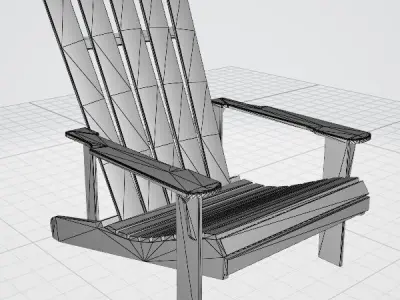 Adirondack Chair Low-poly 3D model purchase