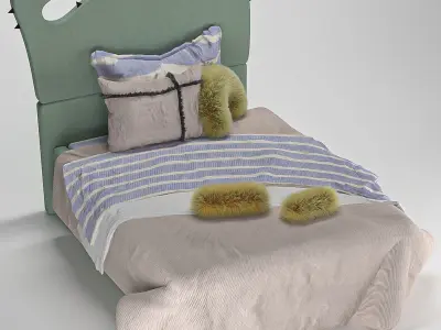 Dinosaur bed 3D model