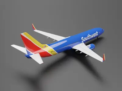 Boeing 737-800 Southwest Livery 3D model