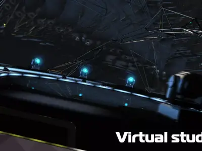 Virtual tv studio 3D model