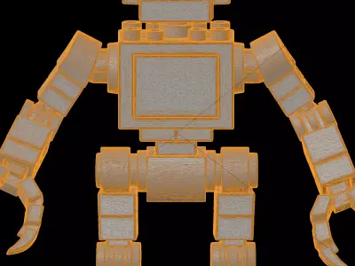 Lego Style Robot 3D Print Model 3D print model
