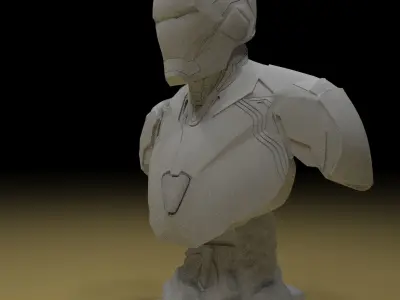 Iron Man bust 3D Model Ready to Print 3D print model