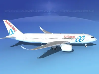 Airbus A350-800 Air Europa 3D model