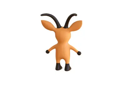 High-Quality 3D Cute Antelope for Games 3D  Low-poly 3D model