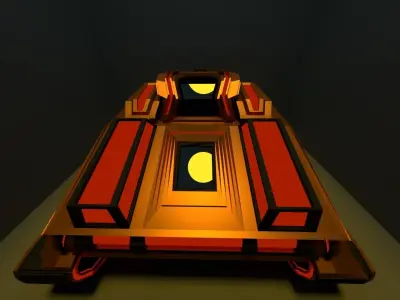 Light tank Low-poly 3D model